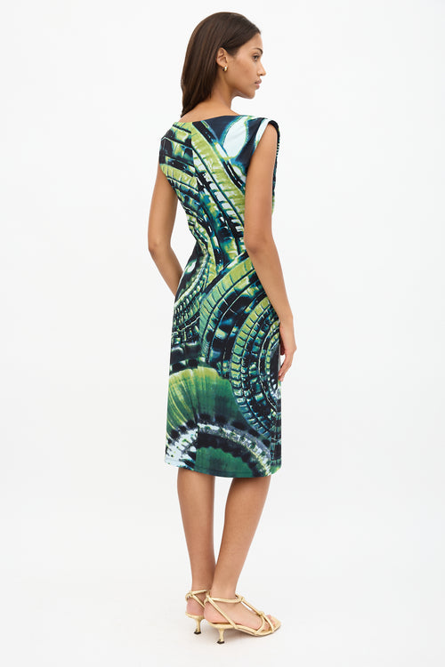 Roberto Cavalli Jersey Printed Sheath Dress