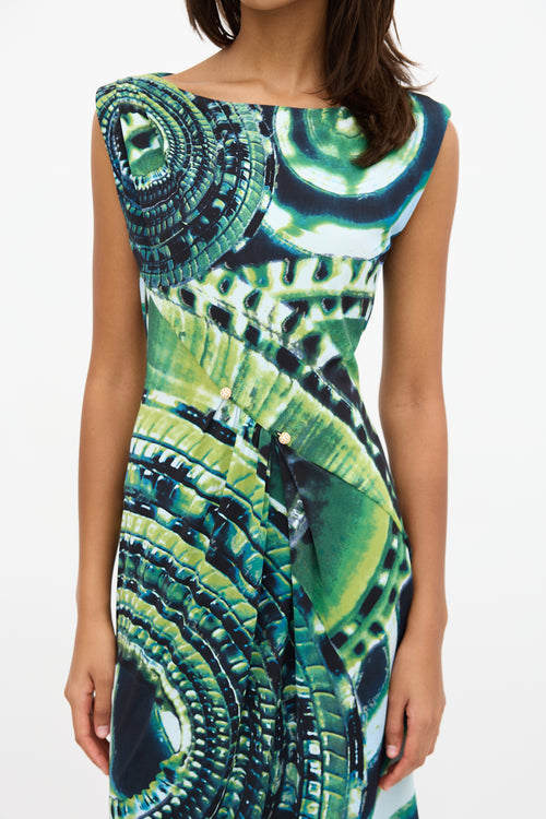Roberto Cavalli Jersey Printed Sheath Dress