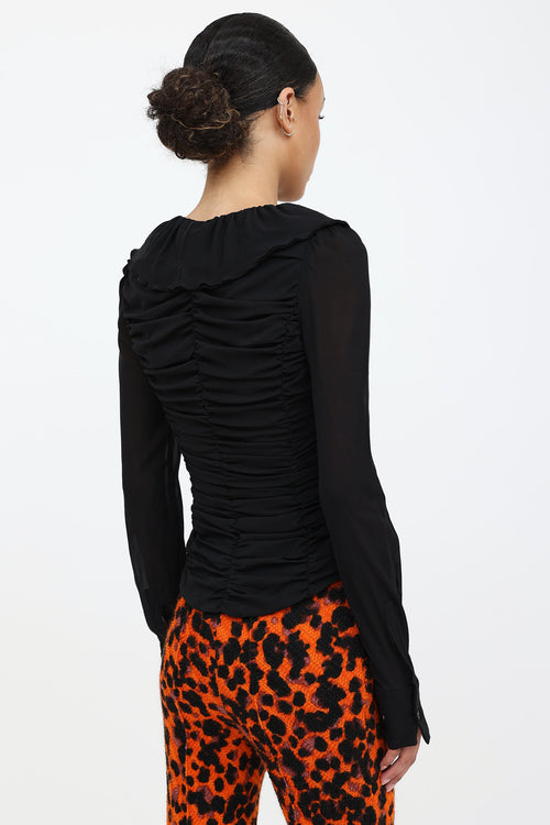 Just CavalliFW 2007 Ruched Longsleeve Top