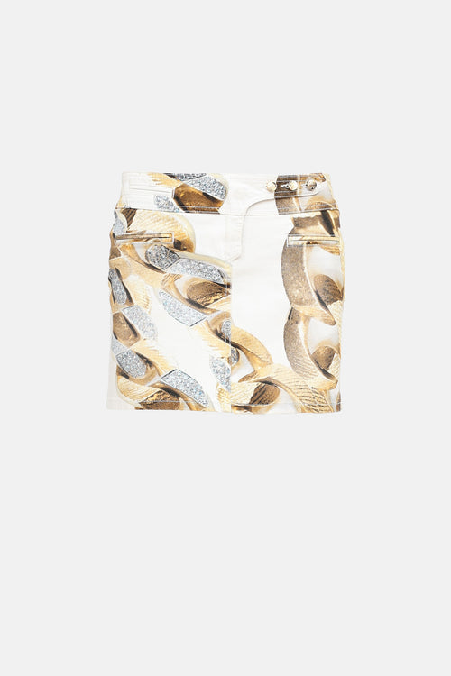 SS 2009 Chain Print Mini Skirt