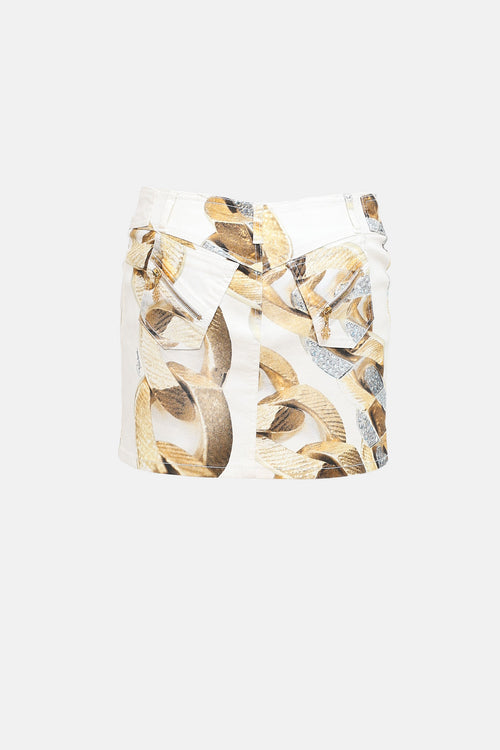 SS 2009 Chain Print Mini Skirt