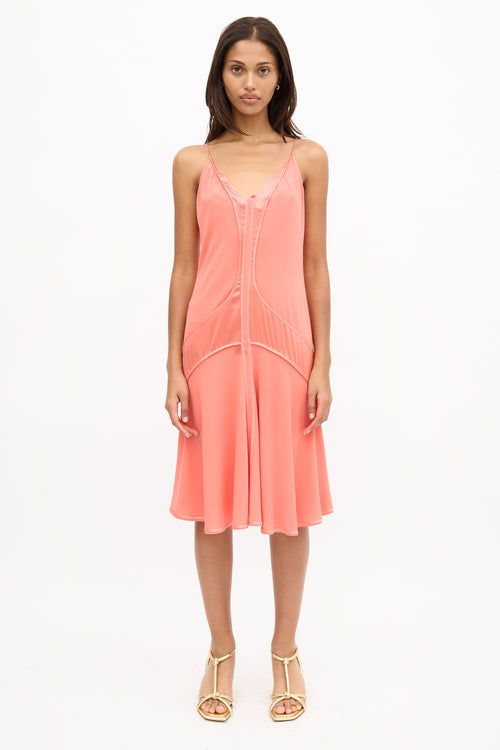 Roberto Cavalli Silk Crepe Panel Dress