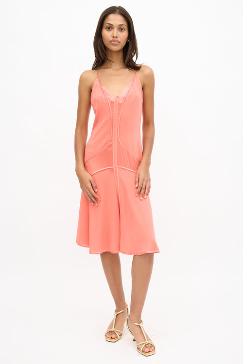 Roberto Cavalli Silk Crepe Panel Dress