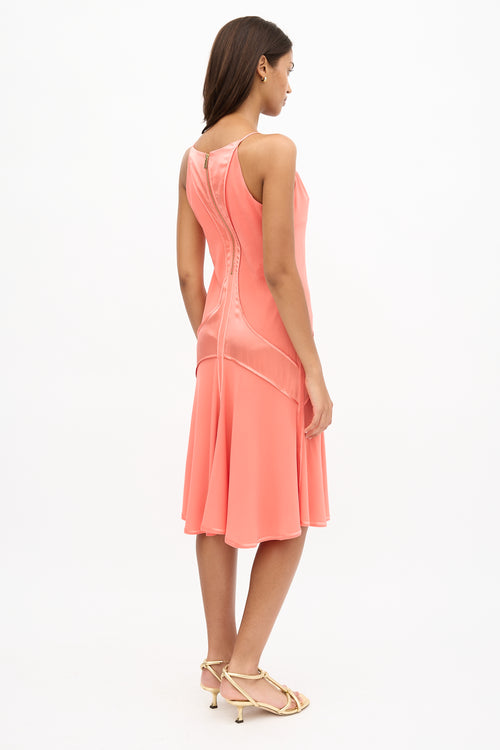 Roberto Cavalli Silk Crepe Panel Dress