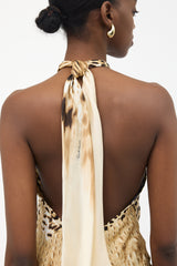 Roberto Cavalli SS 2002 Silk Printed Dress