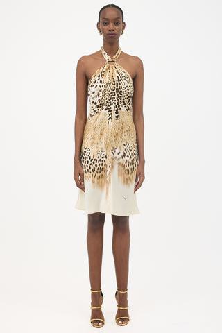 Roberto Cavalli SS 2002 Silk Printed Dress