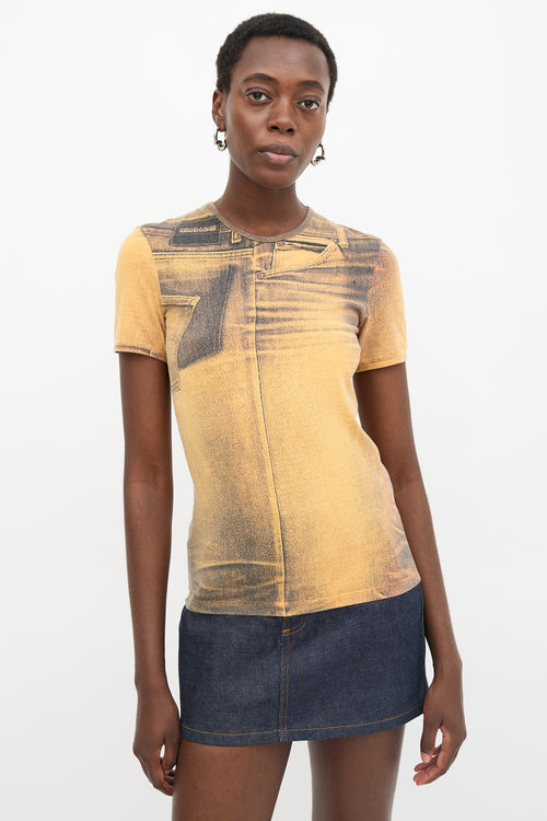 Roberto Cavalli Vintage Trompe L'Oeil T-Shirt