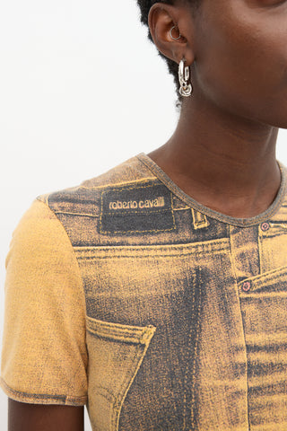 Roberto Cavalli Vintage Trompe L'Oeil T-Shirt