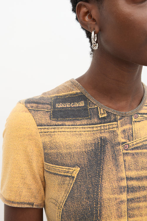 Roberto Cavalli Vintage Trompe L'Oeil T-Shirt