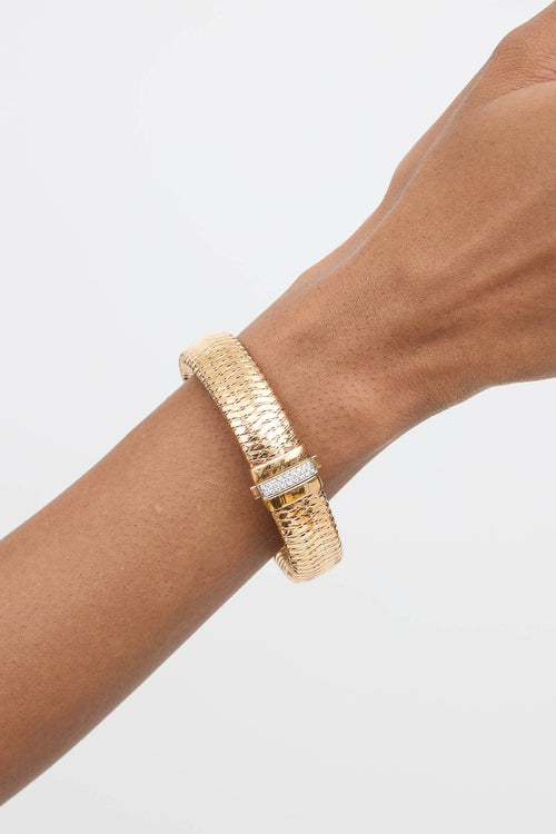Roberto Coin 18K Rose Gold Woven Diamond Bracelet