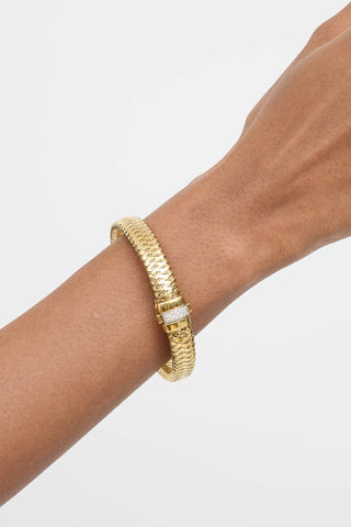 Roberto Coin 18K Yellow Gold Woven Diamond Bracelet