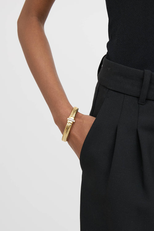 Roberto Coin 18K Yellow Gold Woven Diamond Bracelet