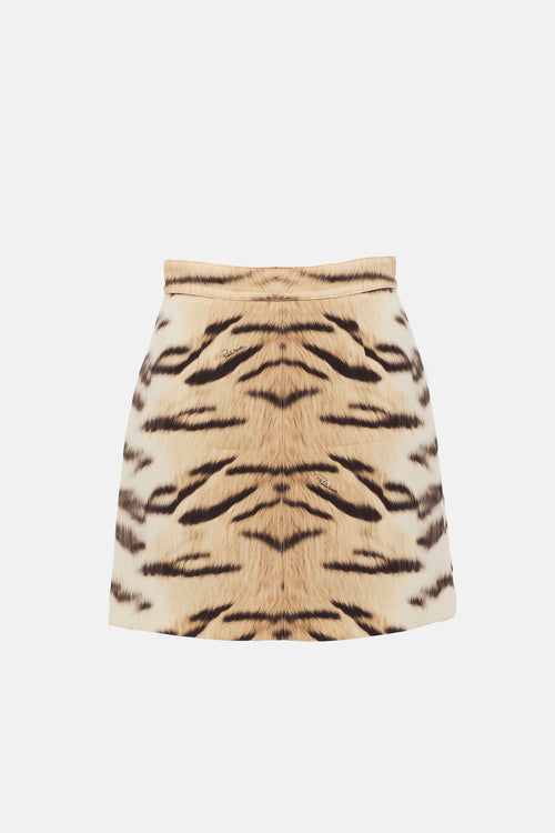 Roberto Cavalli 2000 Printed Mini Skirt