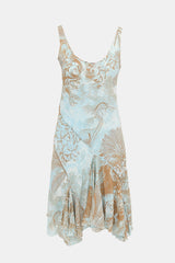 Roberto Cavalli 2003 Silk Printed Dress