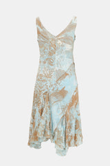 Roberto Cavalli 2003 Silk Printed Dress
