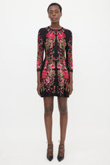 Roberto Cavalli Knit Floral Jacquard Dress