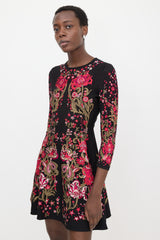 Roberto Cavalli Knit Floral Jacquard Dress