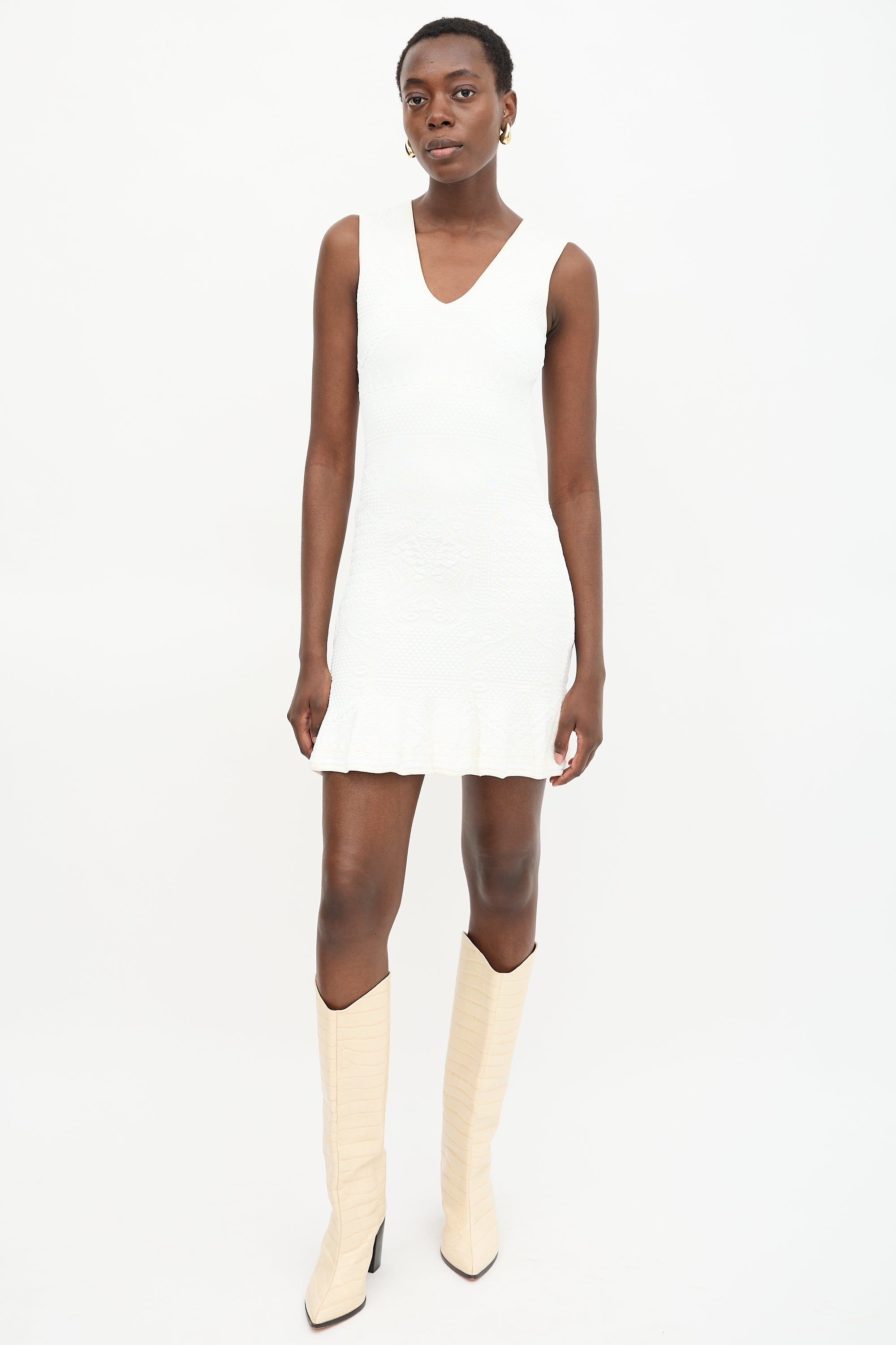 Roberto Cavalli // Knit Jacquard Dress VSP Consignment Roberto Cavalli // Knit Jacquard Dress VSP Consignment