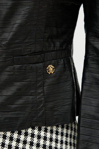 Roberto Cavalli Leather Biker Jacket