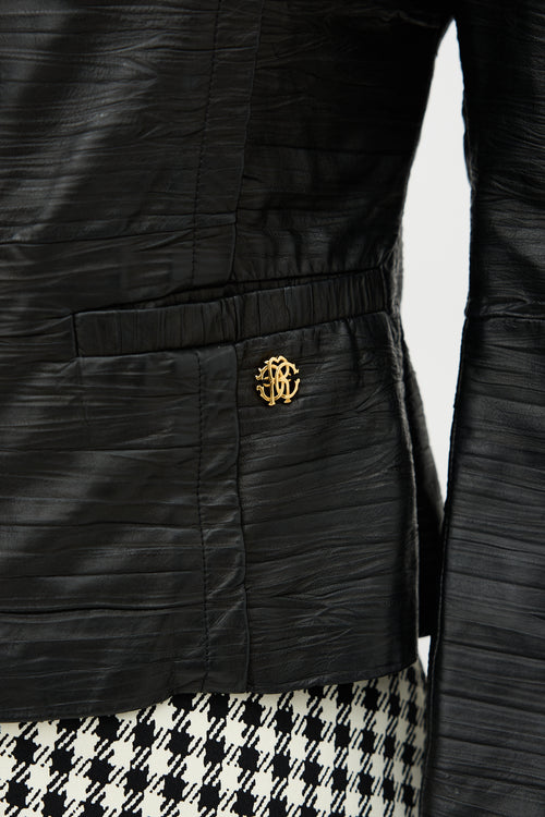 Roberto Cavalli Leather Biker Jacket