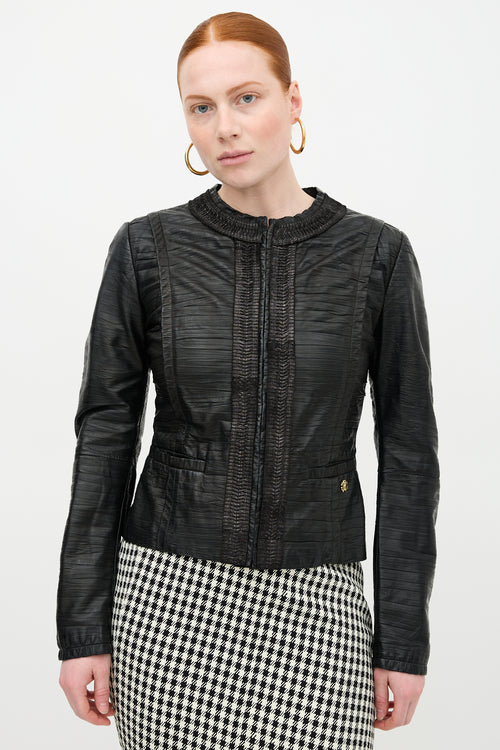 Roberto Cavalli Leather Biker Jacket