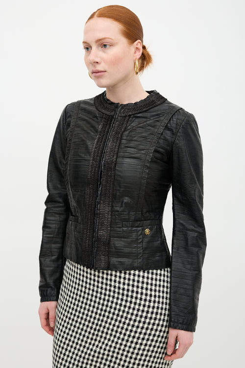 Roberto Cavalli Leather Biker Jacket