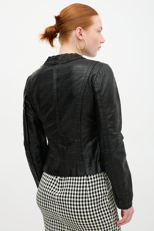 Roberto Cavalli Leather Biker Jacket