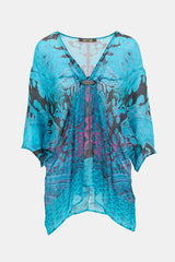 Roberto Cavalli Semi-Sheer Printed Top