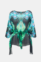Roberto Cavalli Sheer Printed Top