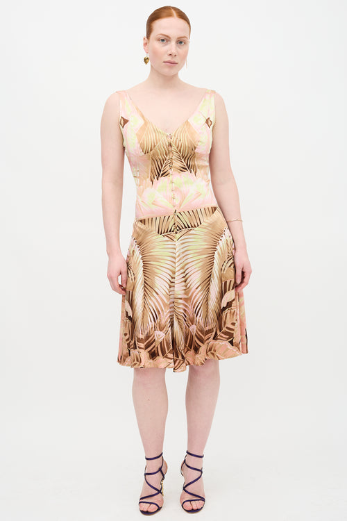 Roberto Cavalli Silk Floral Dress