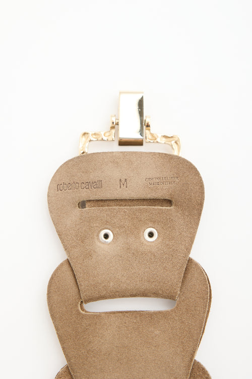 Roberto Cavalli Suede Link Belt