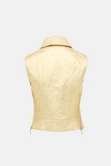 Roberto Cavalli Vintage Metallic Leather Vest