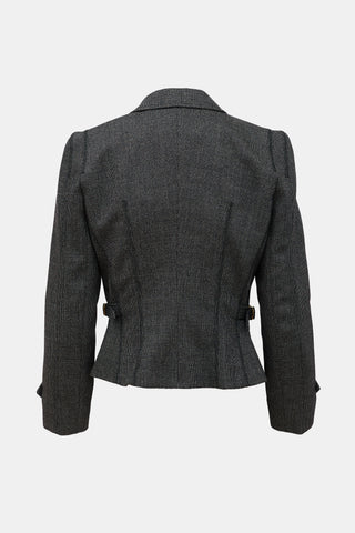 Roberto Cavalli Wool Button & Zip Jacket