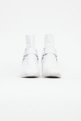 Rocco P White Leather Moto Boot