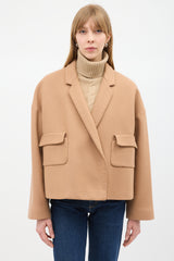 Rochas Beige Wool Two Pocket Jacket