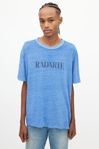Rodarte Blue Faded Logo T-Shirt