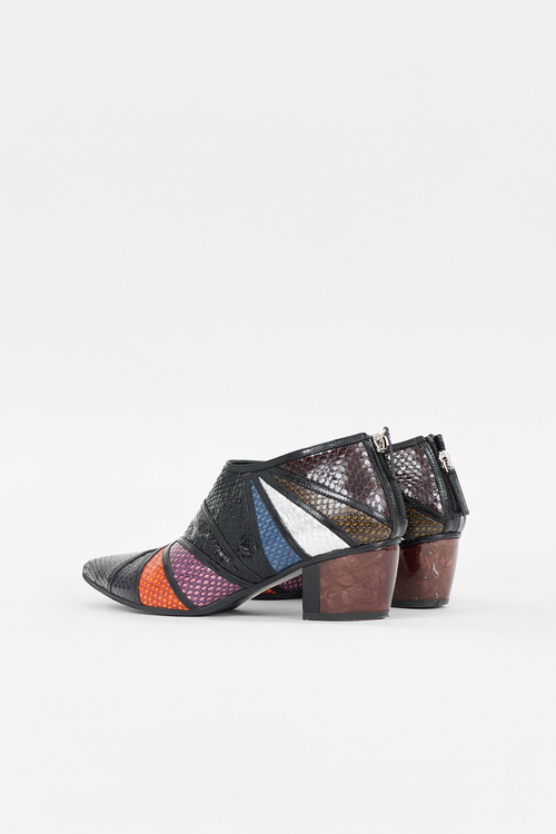 Rodarte Embossed Leather Colourblock Boot