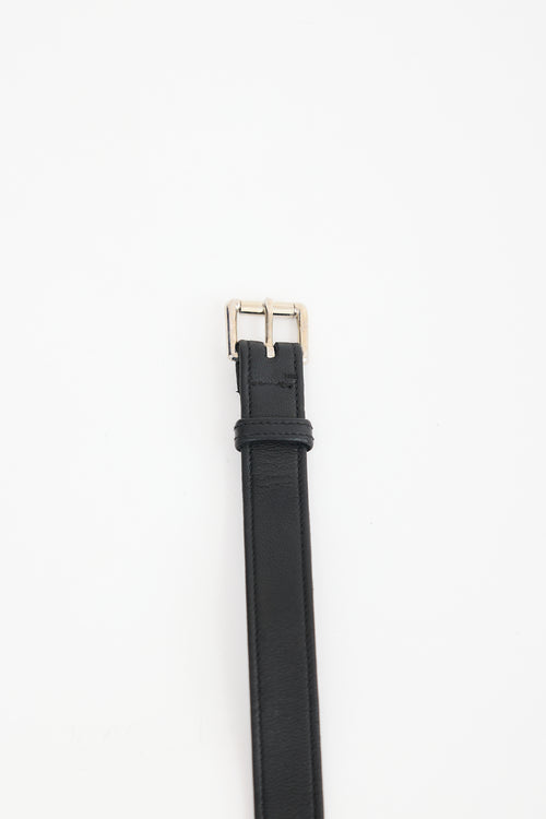 Rodarte Leather Logo Buckle Belt