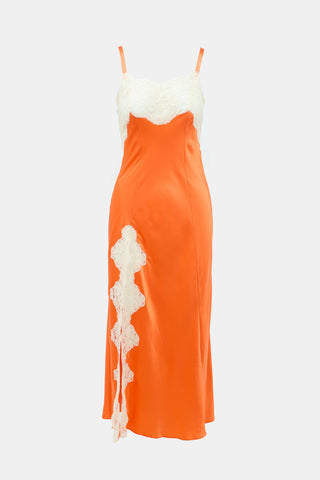Rodarte Silk Lace Trimmed Slip Dress