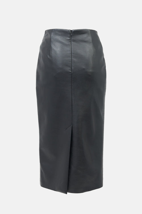 Rodebjer Leather Helen Stitch Skirt