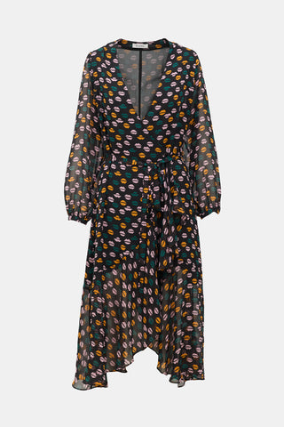 Rodebjer Silk Lip Wrap Dress