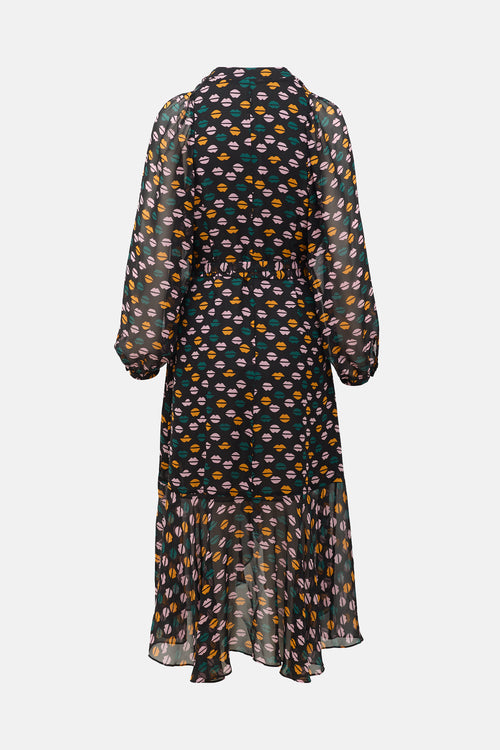 Rodebjer Silk Lip Wrap Dress