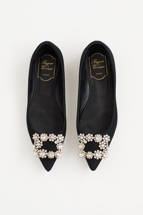 Roger Vivier Mesh Efflorescence Flat