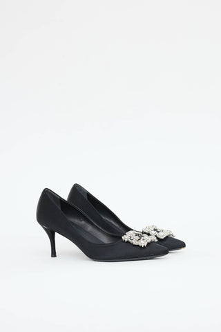 Roger Vivier Satin Efflorescence Pump