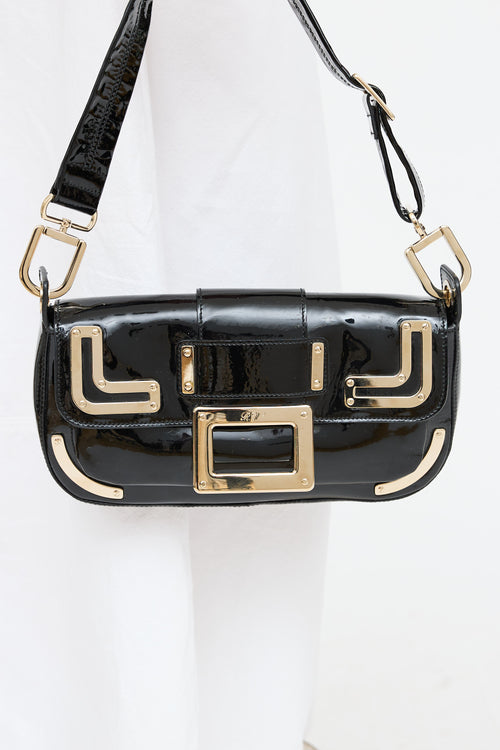 Roger Vivier Patent Leather Buckle Pochette