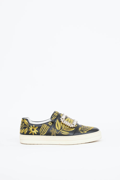 Roger Vivier Embroidered Crystal Sneaker