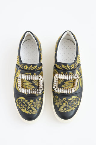 Roger Vivier Embroidered Crystal Sneaker