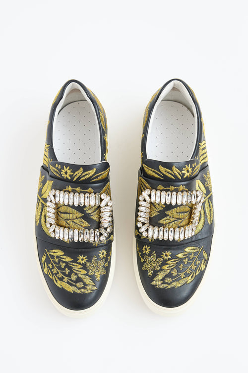 Roger Vivier Embroidered Crystal Sneaker