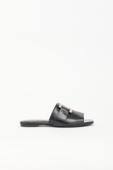 Roger Vivier Leather Buckle Slide
