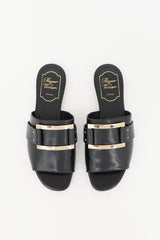 Roger Vivier Leather Buckle Slide